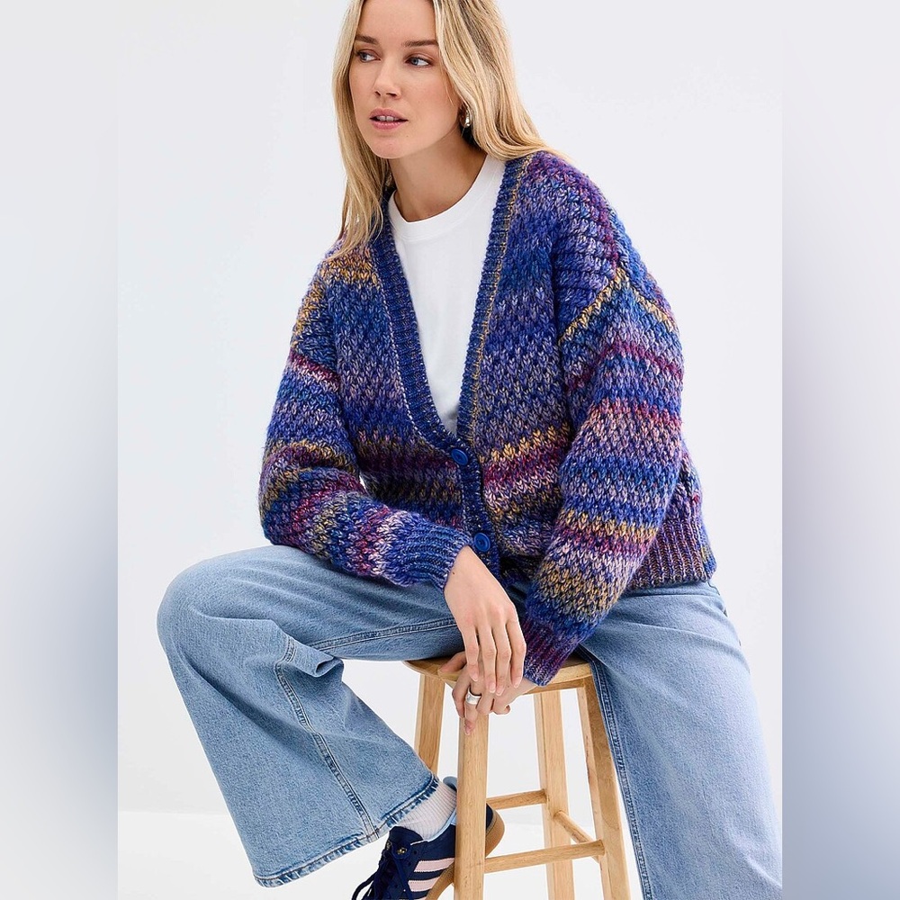 NWT- Brand new with tags Blue and Purple Knit Cardigan